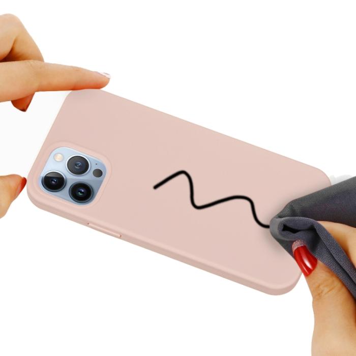 Bild 5,  iPhone 15 Pro Skal Silikon Sand Pink