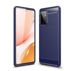  Samsung Galaxy A72 - Borstad St&aring;l Textur Skal - Bl&aring;