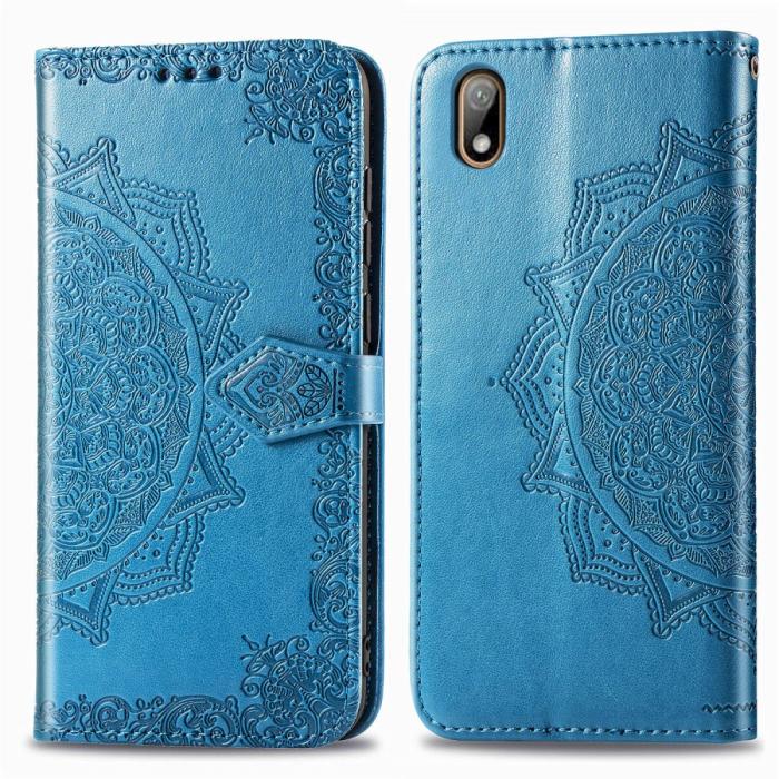 Bild 2,  Huawei Y5 (2019) - Plånboksfodral Mandala - Blå