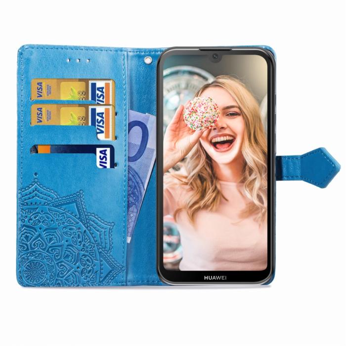 Bild 5,  Huawei Y5 (2019) - Plånboksfodral Mandala - Blå