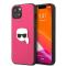 Karl Lagerfeld Karl Lagerfeld iPhone 13 Skal PU Läder Karl Head Rosa