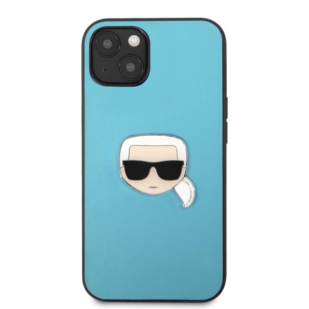 Karl Lagerfeld Karl Lagerfeld iPhone 13 Skal PU Läder Karl Head Blå