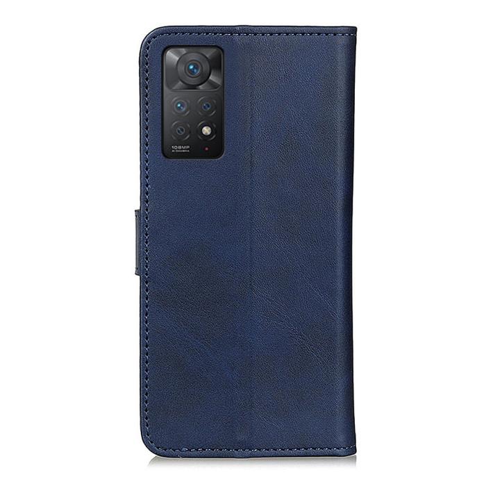 Bild 3,  Xiaomi Redmi Note 11 Pro 5G Fodral Solid Läder Blå