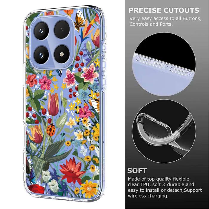 Bild 5,  Xiaomi 17 Skal TPU Blommor Liljor