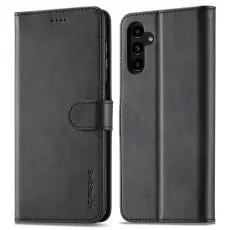 LC.IMEEKE LC.IMEEKE Galaxy A15 4G/5G Fodral L&auml;der Svart