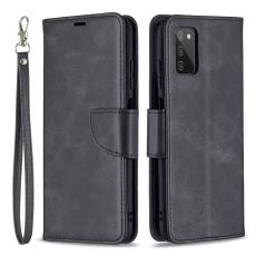  Samsung Galaxy A03s Fodral L&auml;der Solid Shark Svart