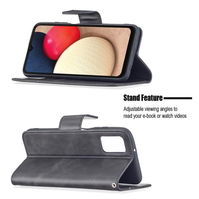 Bild 4,  Samsung Galaxy A03s Fodral Läder Solid Shark Svart