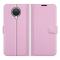  Nokia G10 / G20 Fodral Litchi Läder Ljus Rosa