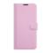  Nokia G10 / G20 Fodral Litchi Läder Ljus Rosa