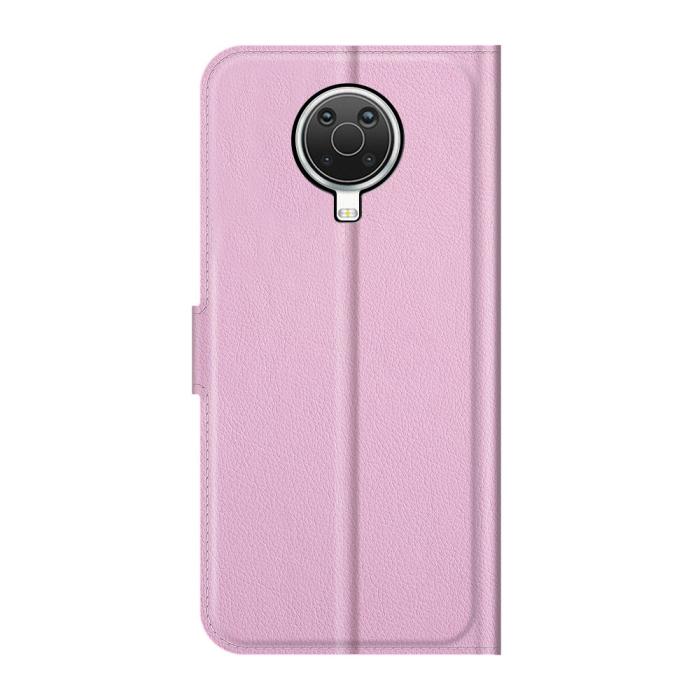 Bild 3,  Nokia G10 / G20 Fodral Litchi Läder Ljus Rosa