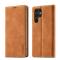 LC.IMEEKE LC.IMEEKE Samsung Galaxy S22 Fodral Flip Retro Läder Brun