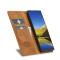 LC.IMEEKE LC.IMEEKE Samsung Galaxy S22 Fodral Flip Retro Läder Brun
