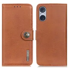 KHAZNEH KHAZNEH Sony Xperia 5 V Fodral L&auml;der Brun