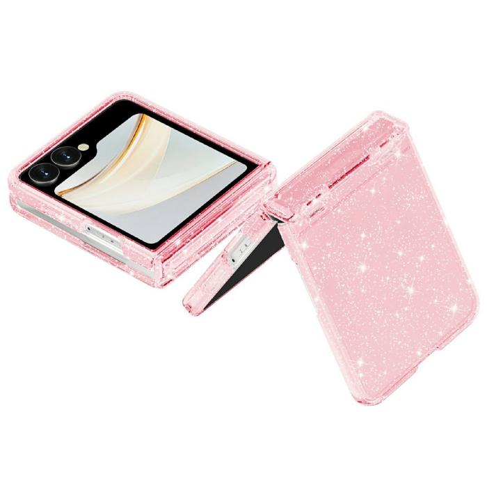 Bild 3,  Samsung Galaxy Z Flip 8 Skal Glitter TPU Rosa