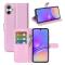  Samsung Galaxy A07 Fodral Litchi Läder Ljus Rosa