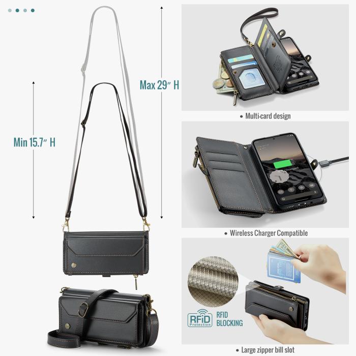 Bild 5, CASEME CASEME Google Pixel 10/10 Pro / 9/9 Pro Fodral Läder Svart