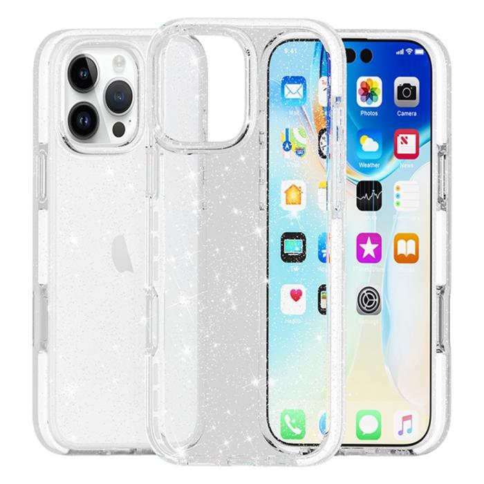 Bild 2,  iPhone 16 Pro Skal Glitter Transparent