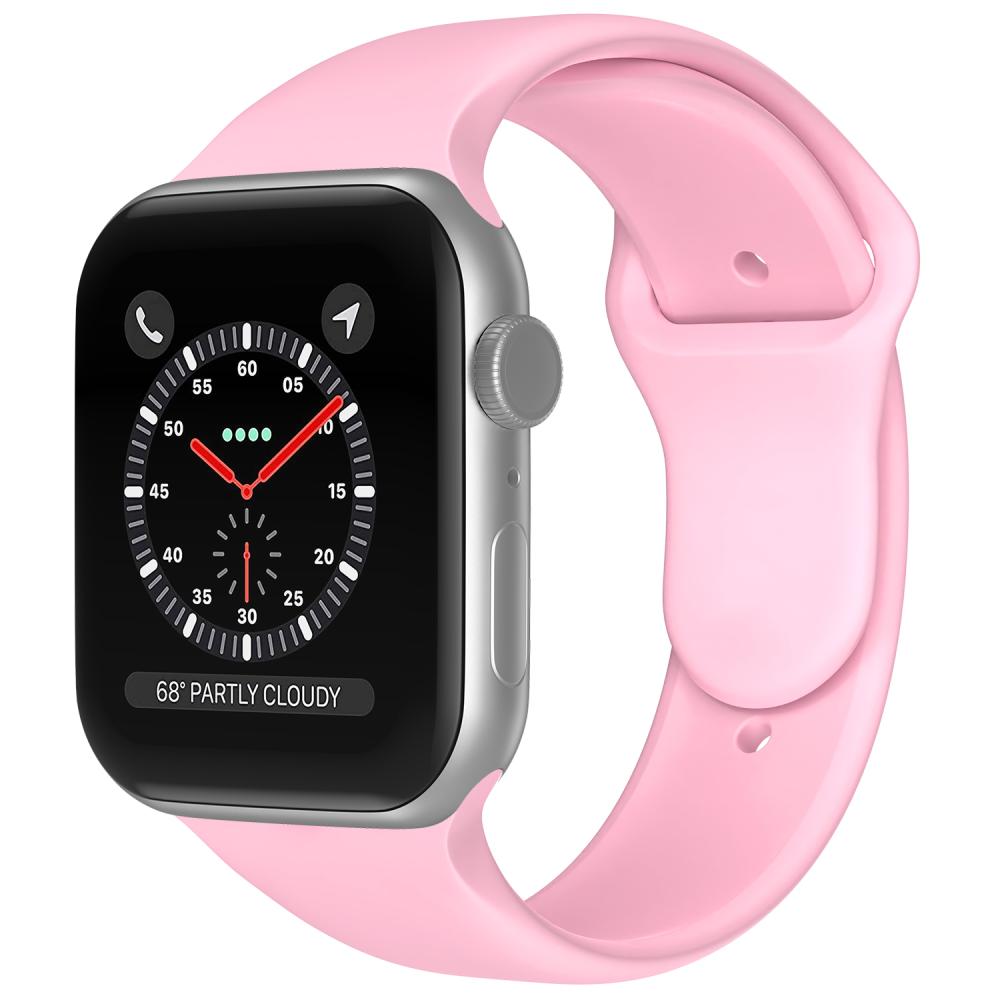 ColorPop Apple Watch 38/40/41/42 mm Silikon Armband (M/L) Ljus Rosa