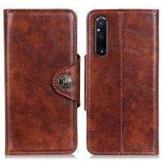 KHAZNEH KHAZNEH Sony Xperia 1 V Fodral Magnetisk M&auml;ssing Brun