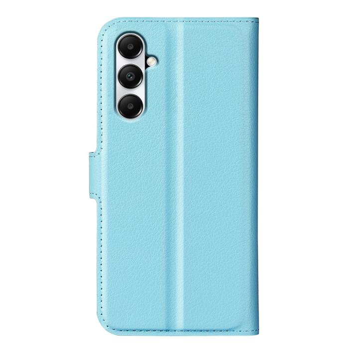 Bild 6,  Samsung Galaxy A05s 4G Fodral Litchi Läder Ljus Blå