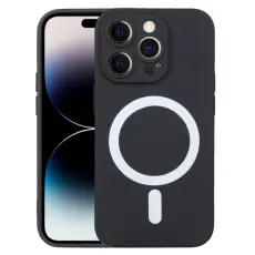  iPhone 15 Pro Skal MagSafe Liquid Silikon Svart