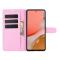  Samsung Galaxy A72 - Litchi Läder Fodral - Ljus Rosa