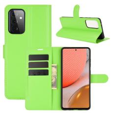  Samsung Galaxy A72 - Litchi L&auml;der Fodral - Gr&ouml;n