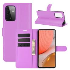  Samsung Galaxy A72 - Litchi L&auml;der Fodral - Lila