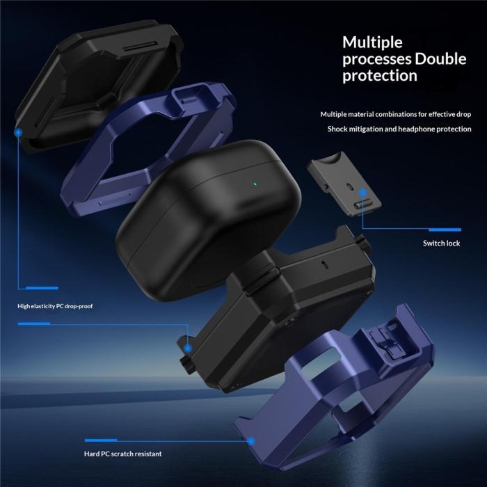 Bild 3,  Samsung Galaxy Buds 4/4 Pro Skal Shockproof Hybrid Grön
