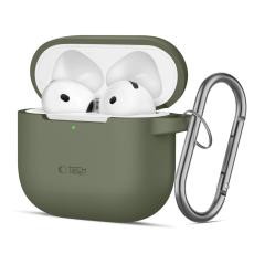 Tech-Protect Tech-Protect AirPods 4 Skal Silikon Hook Olive Green