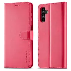 LC.IMEEKE LC.IMEEKE Galaxy A15 4G/5G Fodral L&auml;der Rosa/R&ouml;d