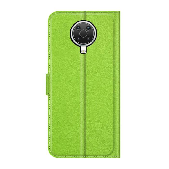 Bild 3,  Nokia G10 / G20 Fodral Litchi Läder Grön