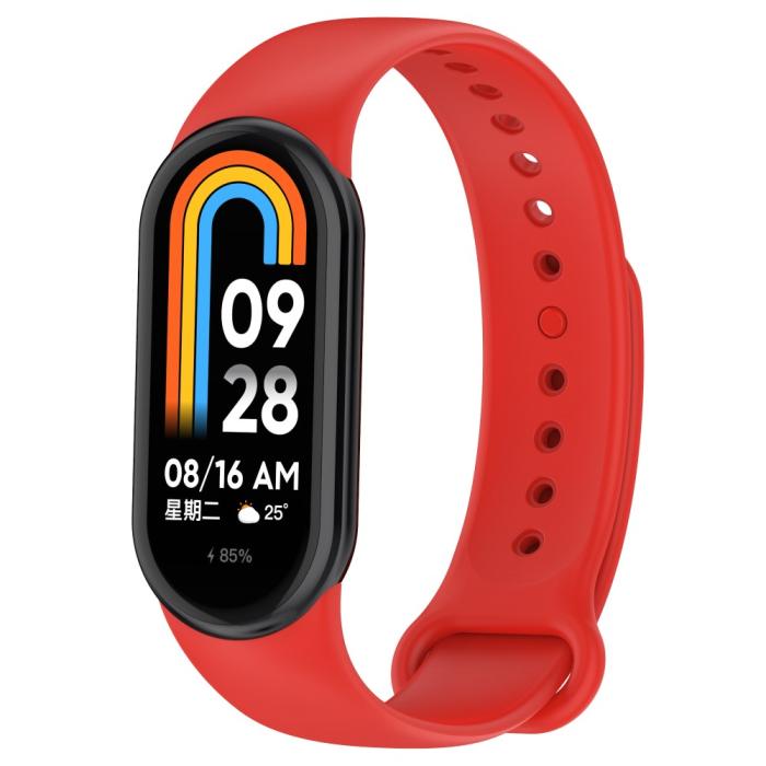 Bild 5,  Xiaomi Smart Band 10/9/8 Armband Solid Silikon Röd