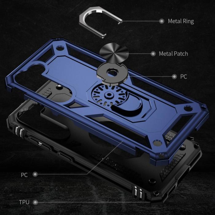 Bild 4,  Samsung Galaxy S23 Plus Skal Ring Shockproof Hybrid Blå