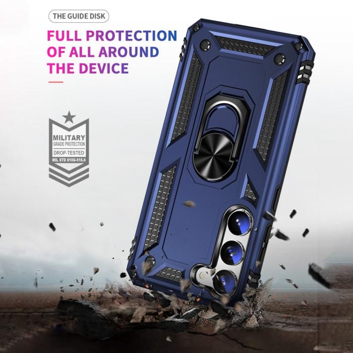 Bild 5,  Samsung Galaxy S23 Plus Skal Ring Shockproof Hybrid Blå