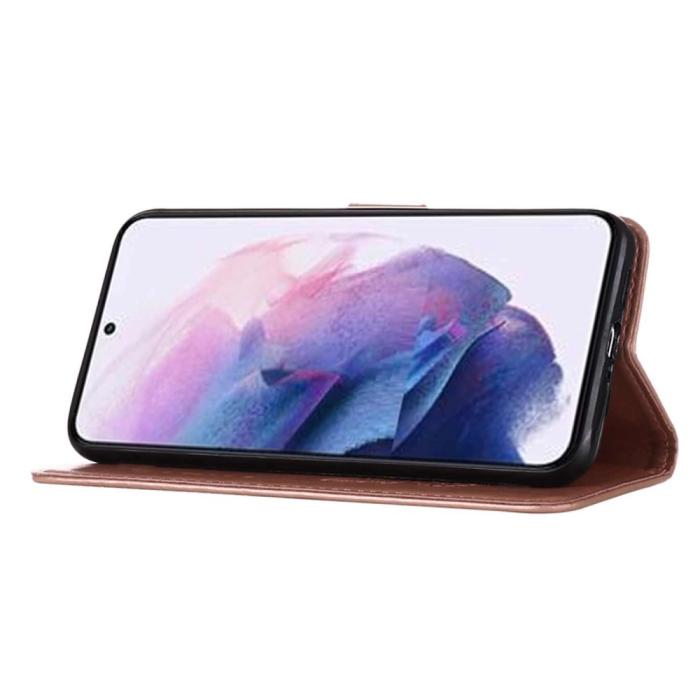 Bild 3,  Samsung Galaxy S23 Fodral Fjäril Tryck Roséguld
