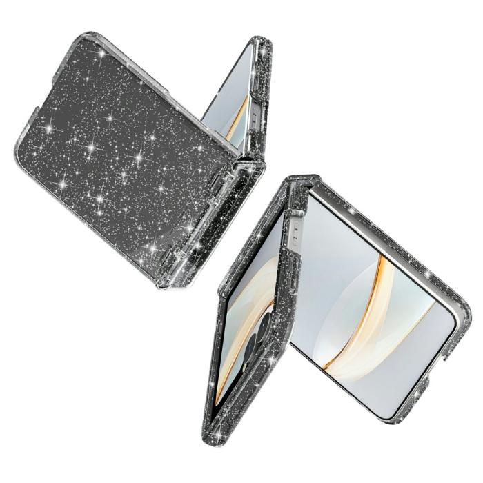 Bild 2,  Samsung Galaxy Z Flip 8 Skal Glitter TPU Svart