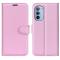  Motorola Moto G31 / G41 Fodral Litchi Textur Ljus Rosa