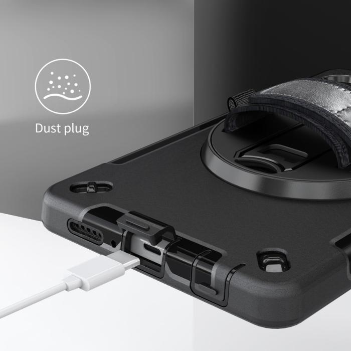 Bild 3,  Samsung Galaxy Tab A9 Skal 360 Rotation Shockproof Med Rem