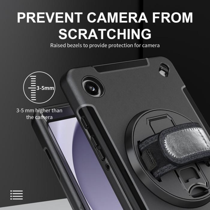 Bild 6,  Samsung Galaxy Tab A9 Skal 360 Rotation Shockproof Med Rem