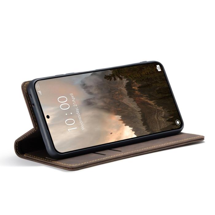 Bild 4, CASEME CASEME Xiaomi 14T Pro Fodral Flip Läder Mörk Brun