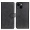  iPhone 15 Plus Fodral Solid Läder Svart