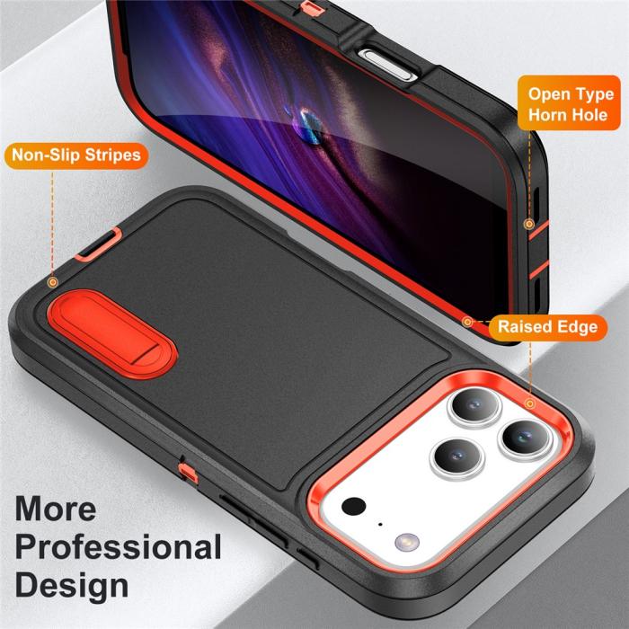 Bild 4,  iPhone 17 Pro Max Skal Extreme Shockproof Hybrid Svart / Orange