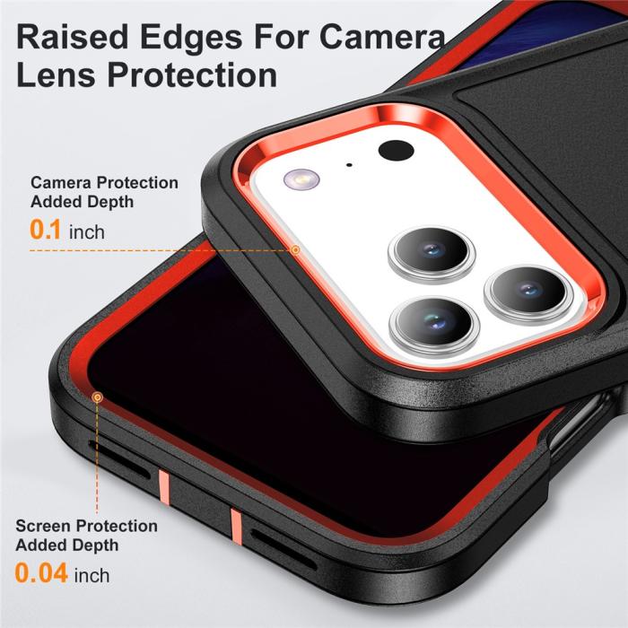Bild 5,  iPhone 17 Pro Max Skal Extreme Shockproof Hybrid Svart / Orange