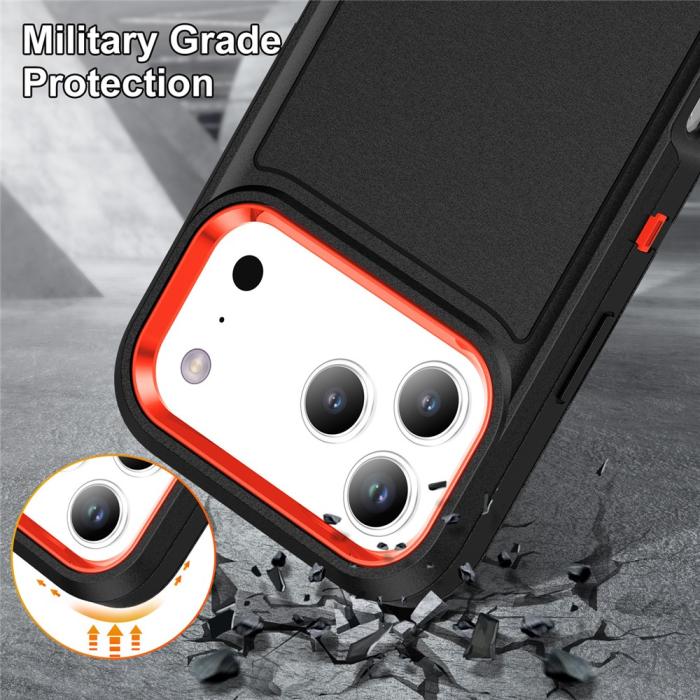 Bild 6,  iPhone 17 Pro Max Skal Extreme Shockproof Hybrid Svart / Orange