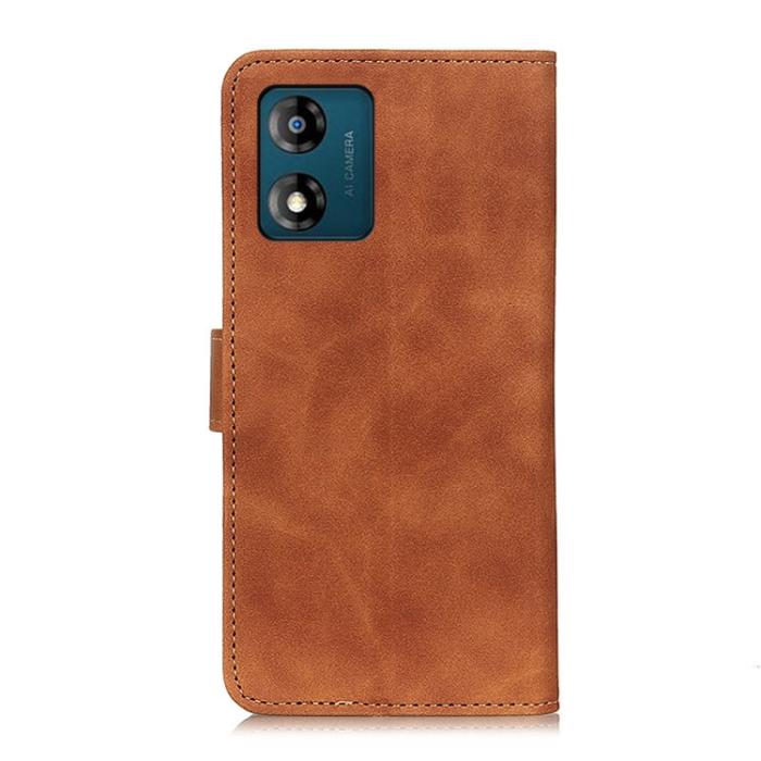 Bild 3, KHAZNEH KHAZENH Motorola Moto E13 Fodral Retro Läder Brun