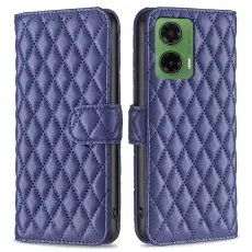  Motorola Moto G35 5G Fodral Diamond L&auml;der Bl&aring;