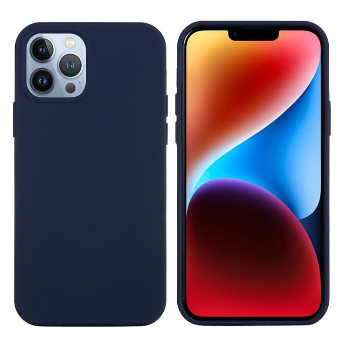 Bild 2,  iPhone 15 Pro Skal Silikon Midnatt Blå