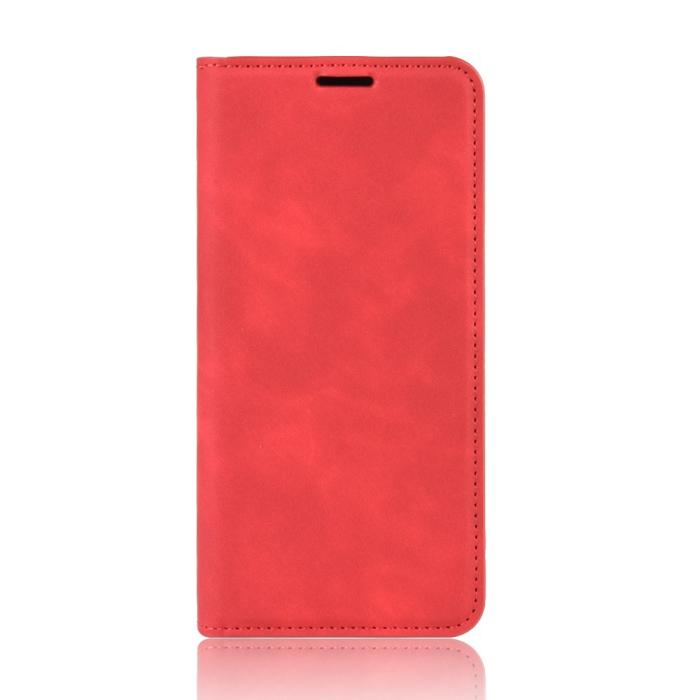 Bild 2,  Samsung Galaxy S20 FE - Silkeslent Läderfodral - Röd