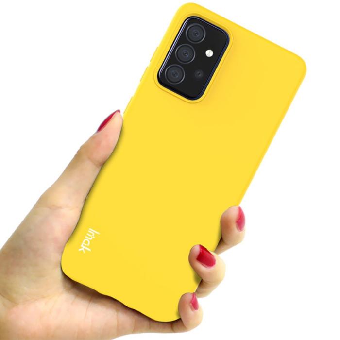 Bild 3, IMAK Samsung Galaxy A72 - IMAK Skin Touch Skal - Gul